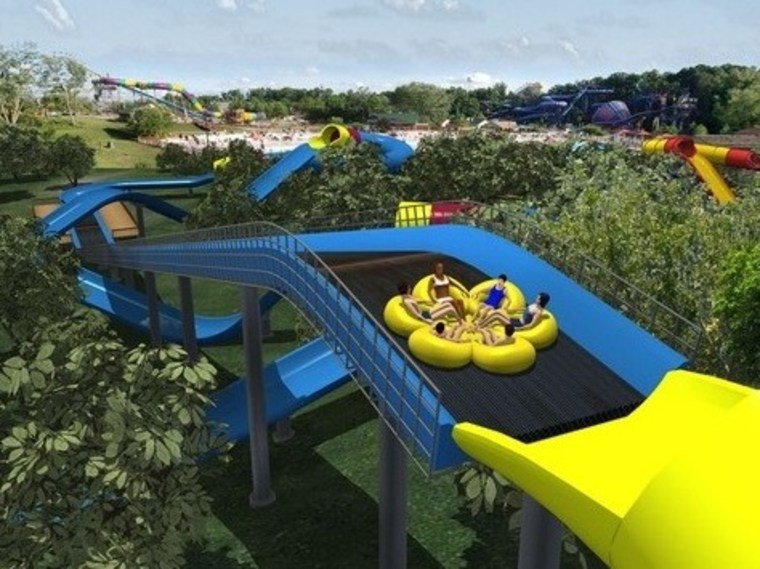 The $9 million Mammoth water coaster reaches seven stories and covers more than three acres.